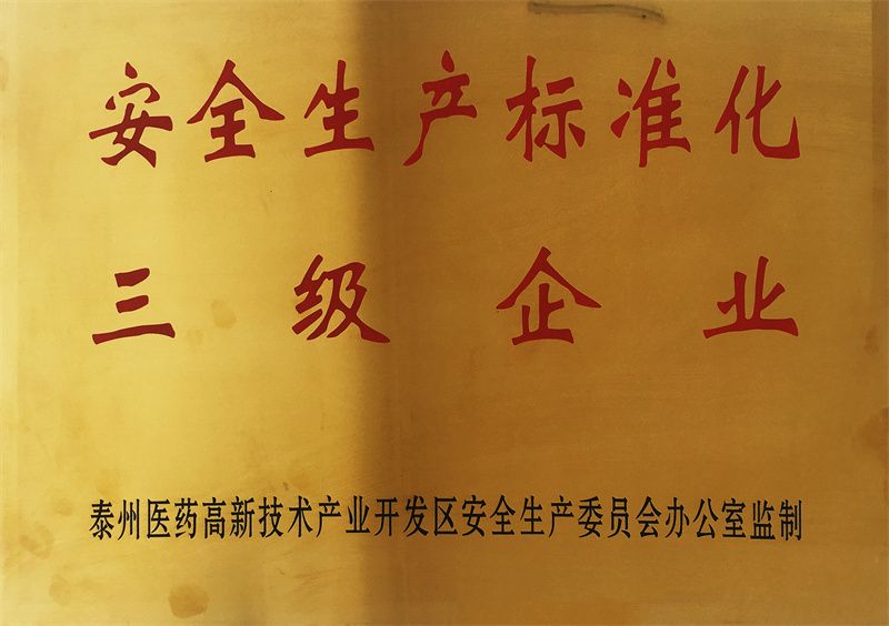 安全生產(chǎn)標準化三級企業(yè)